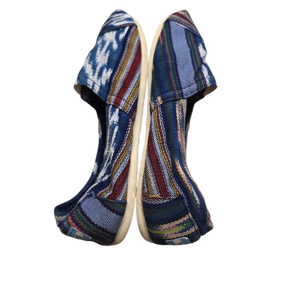 Toms Tribal Striped Flats W9 - Picture 4 of 8